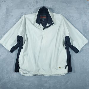 IZOD XFG 100% Nylon Golf Windbreaker Pullover size 2XL Neutral Beige Activewear